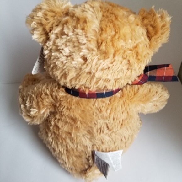 Gund Teddy Bear with Tag 17" Plush "My Name is Plaid" Soft Tan - Picture 8 of 12